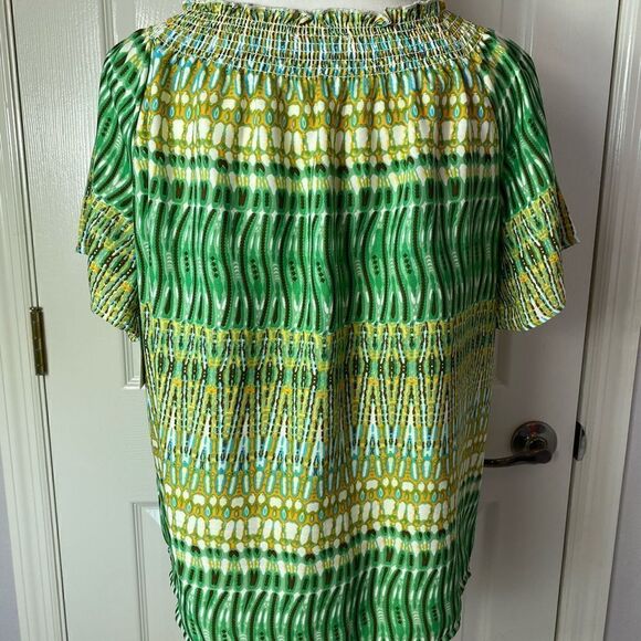 CORAL BAY Petite Medium Multi-Green Top - Picture 4 of 7